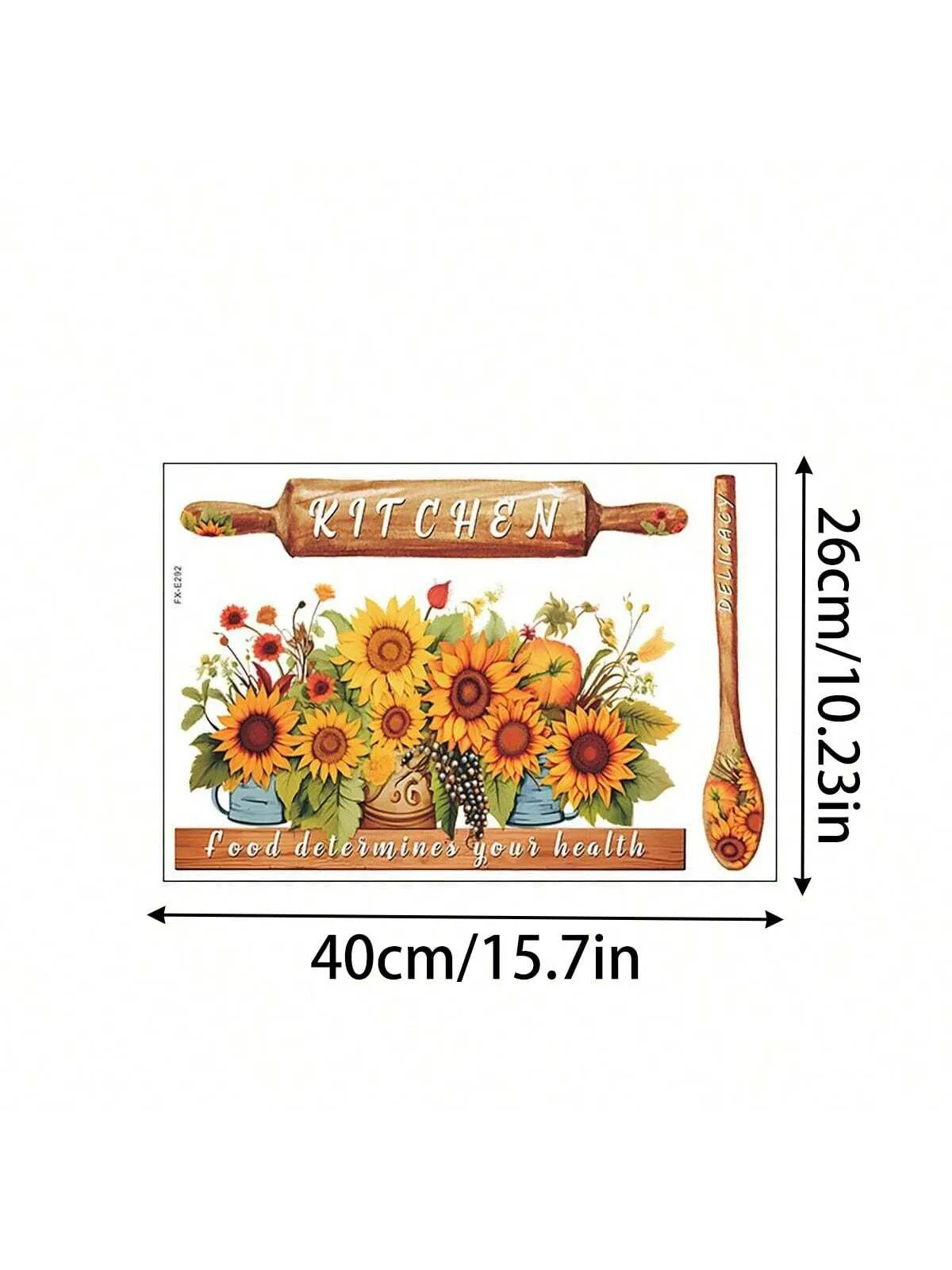 1pc Creative Warm Sunflower Potted Plant KITCHEN Wall Sticker Home Decor Self-Adhesive Wallpaper