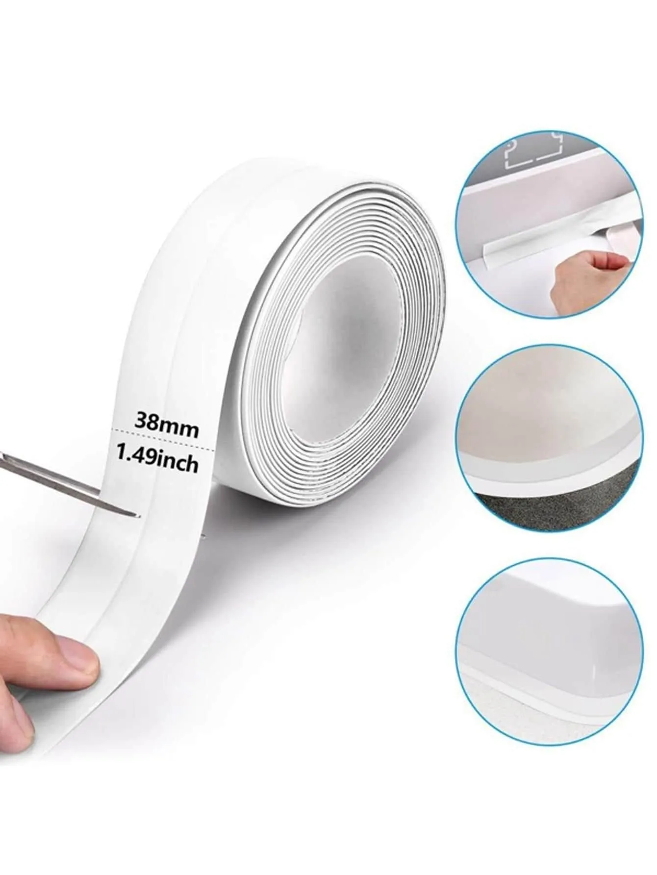 1pc White Floor Seal Sticker/sealing Strip/ Waterproof Seal Tape