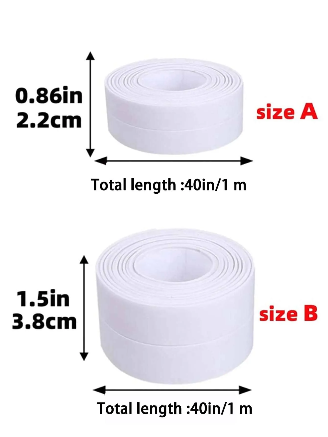 1pc White Floor Seal Sticker/sealing Strip/ Waterproof Seal Tape