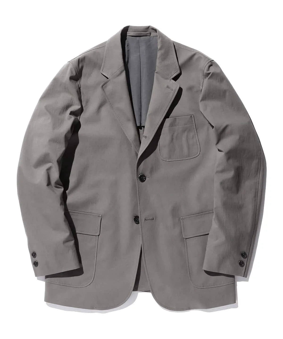 3-Button Polyester Chambray Travel Jacket