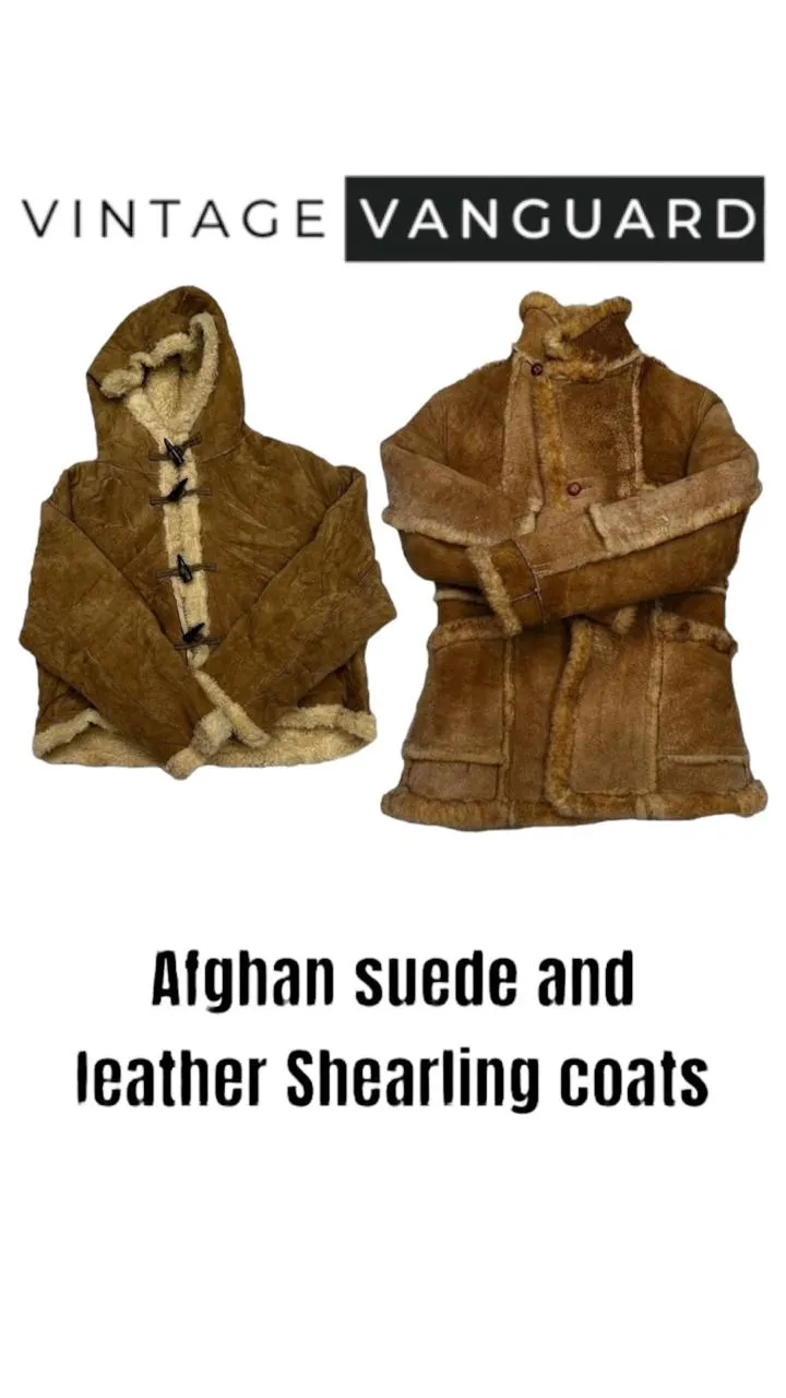 Afghan Suede & Leather Shearling Coats: 10 Pcs