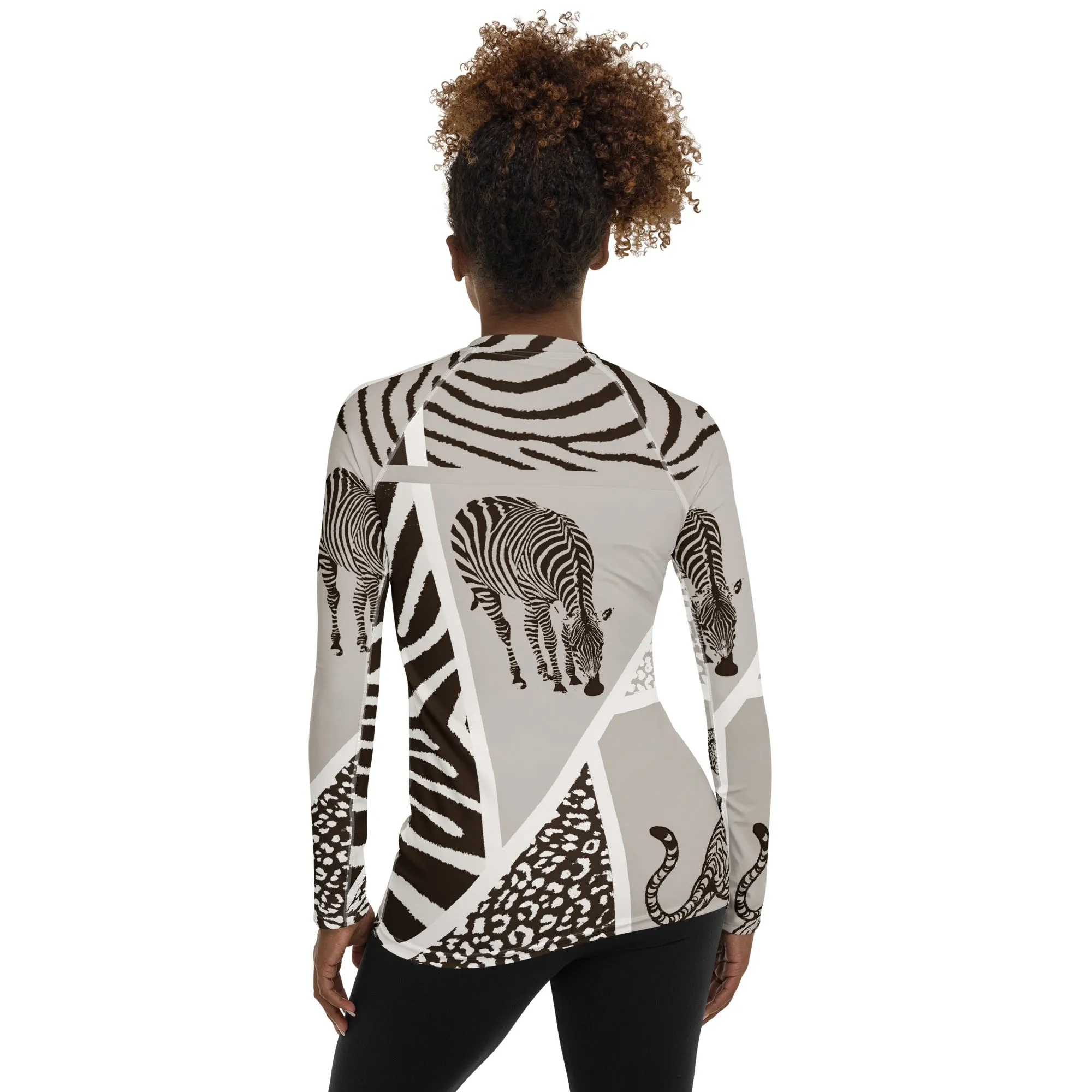 Animal Print Women's Rash Guard