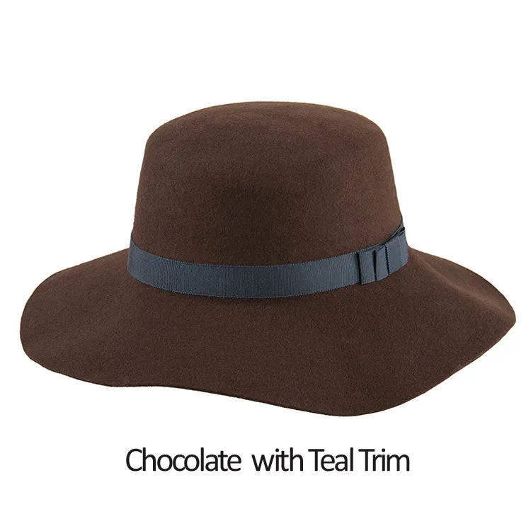 Audrey Hat Wide Brim-(H) M/L / Chocolate