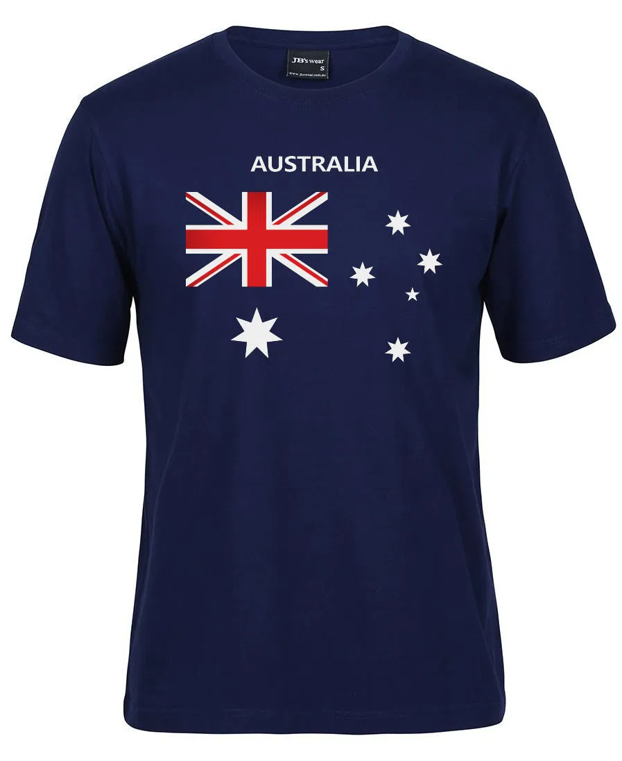 Australian Flag Adults T-Shirt (Jnr Navy)