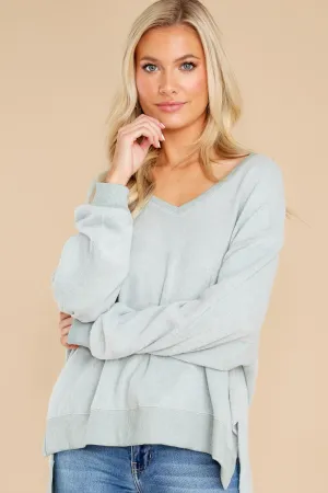 Cozy Aqua Stone Modern V-Neck Weekender