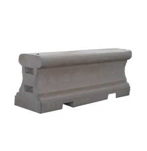 Curved Concrete Jersey Barrier - Interlocking End