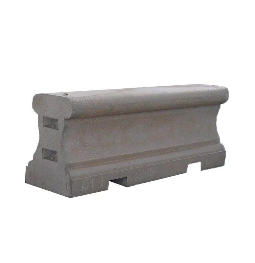 Curved Concrete Jersey Barrier - Interlocking End