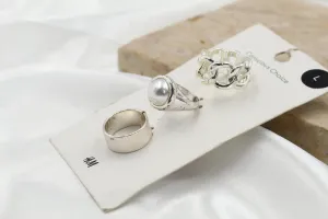 H & M Stainless Rings 3 Pieces