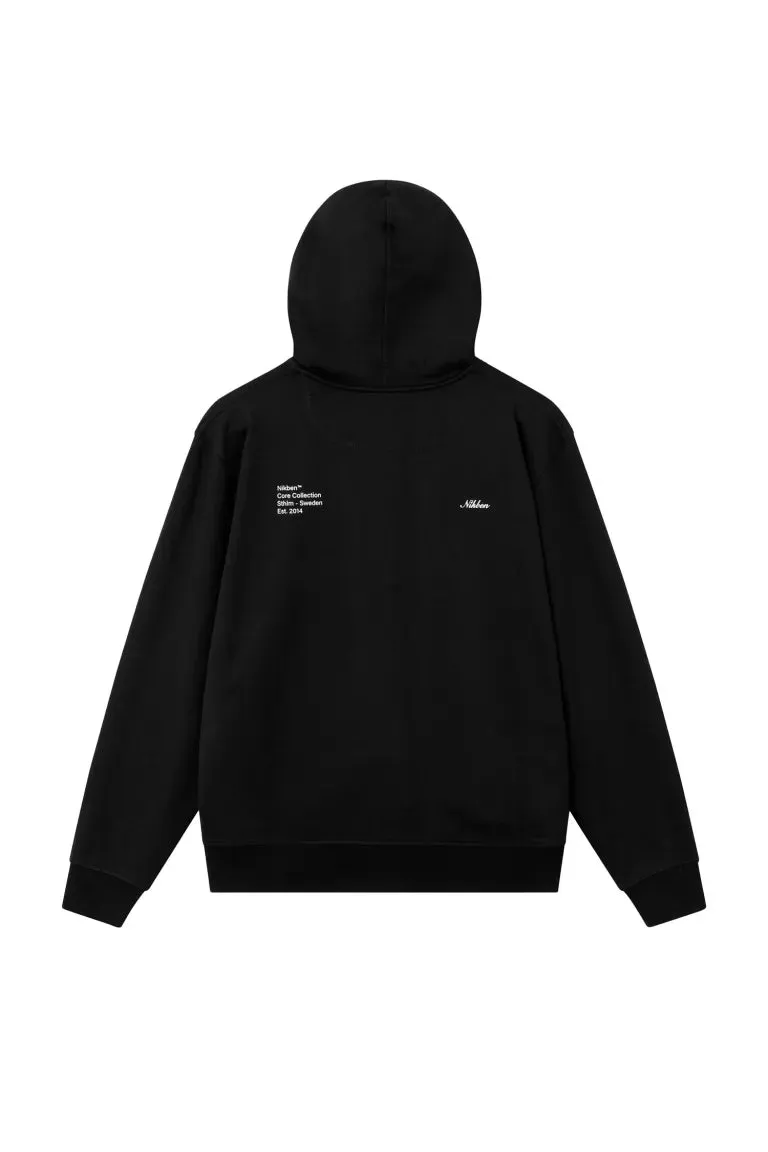 H&M zip hood, black