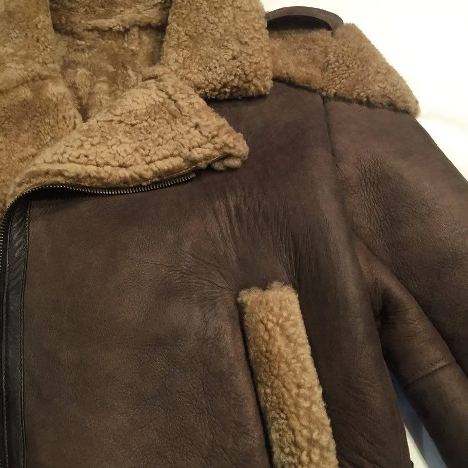 Jakewood Tobacco Biker Shearling