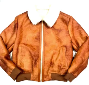 Jakewood Whiskey Shearling Bomber Jacket