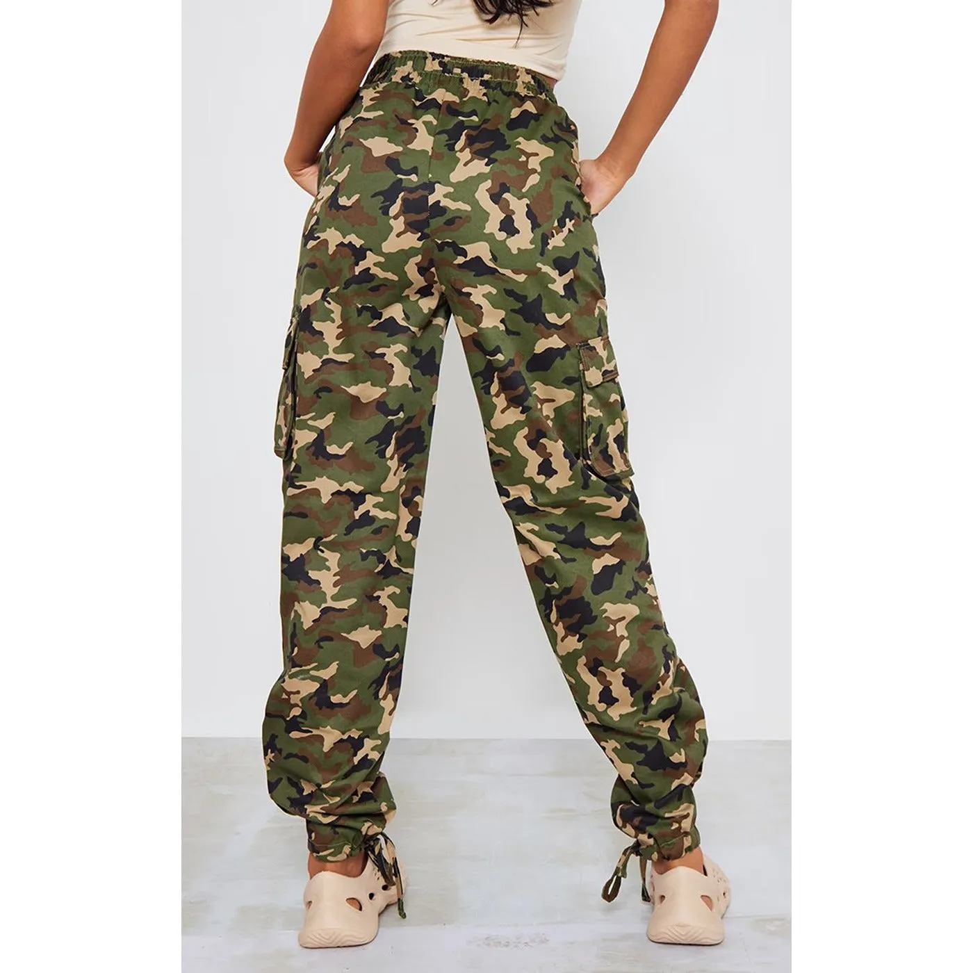 Khaki Camo Cargo Trousers