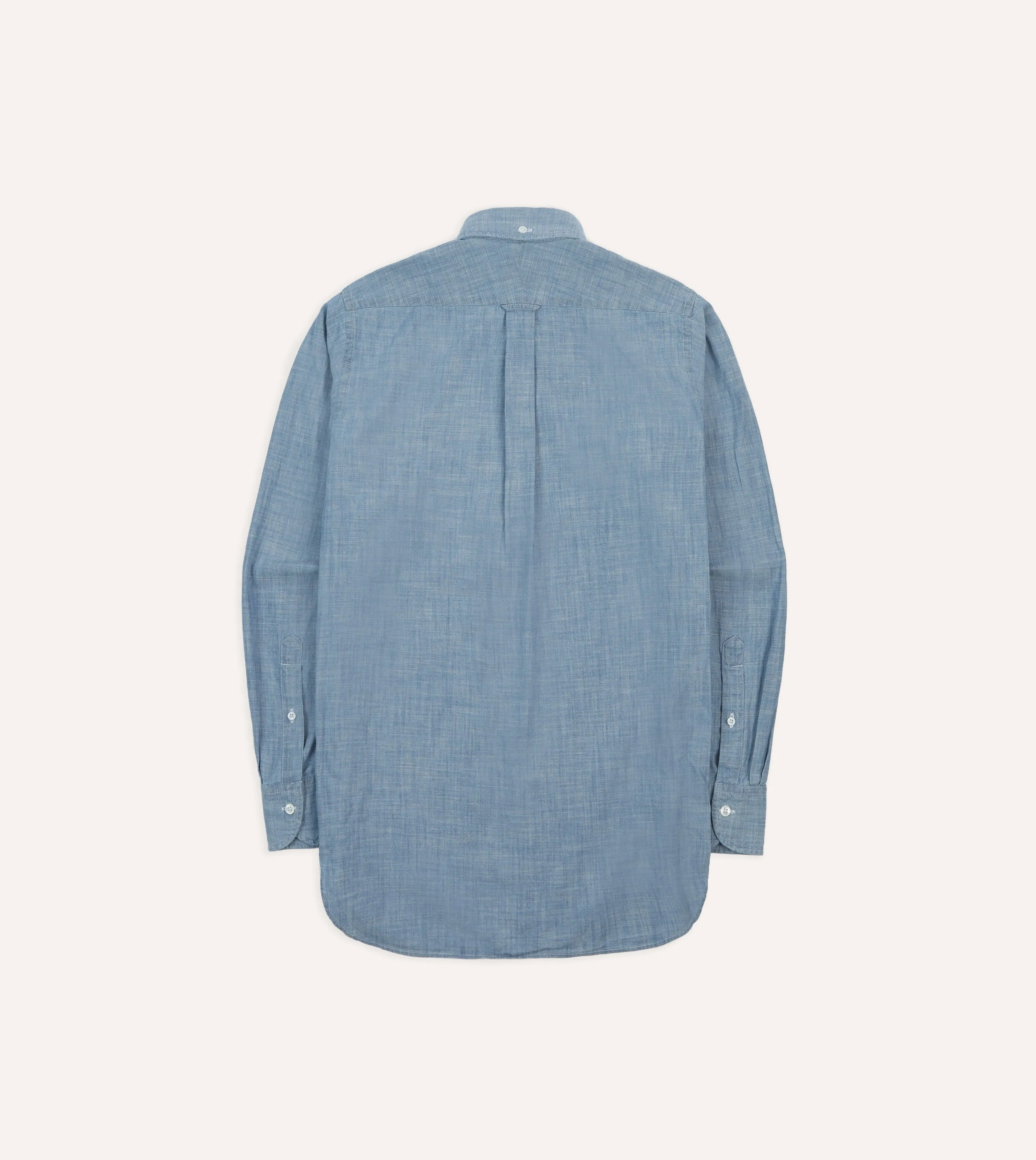 Light Blue Cotton Chambray Button-Down Shirt