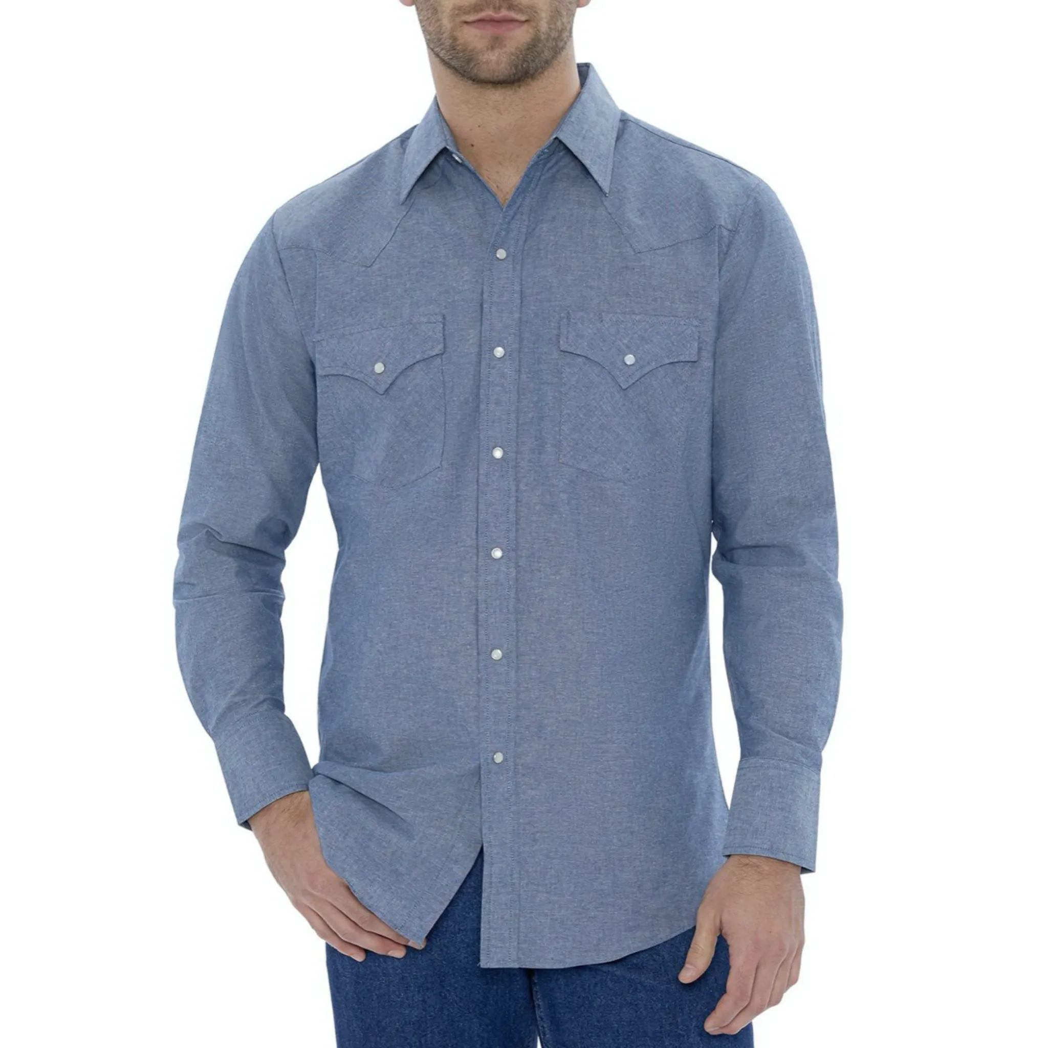 MEN'S ELY LONG SLEEVE CHAMBRAY WORK SHIRT- 15202975