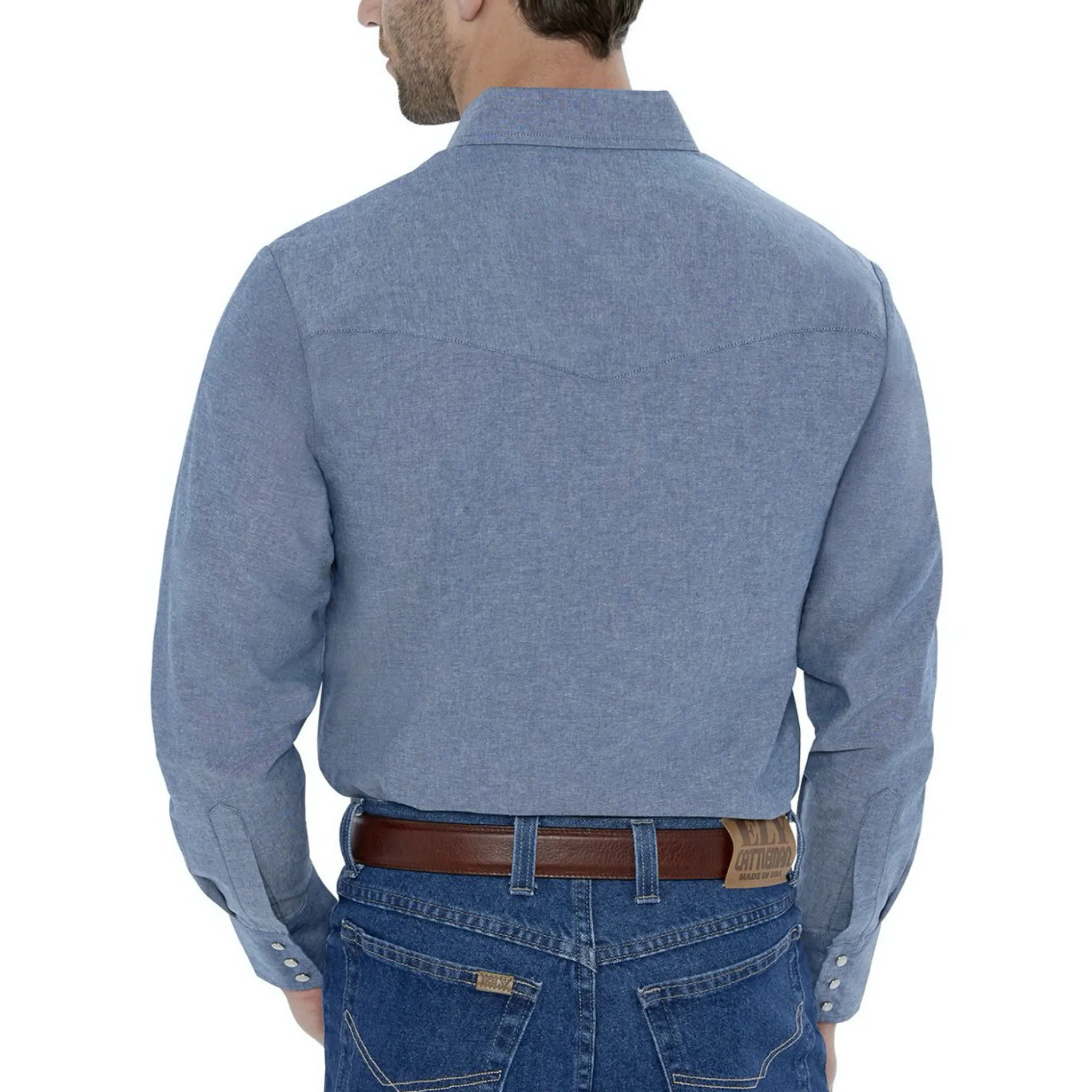 MEN'S ELY LONG SLEEVE CHAMBRAY WORK SHIRT- 15202975