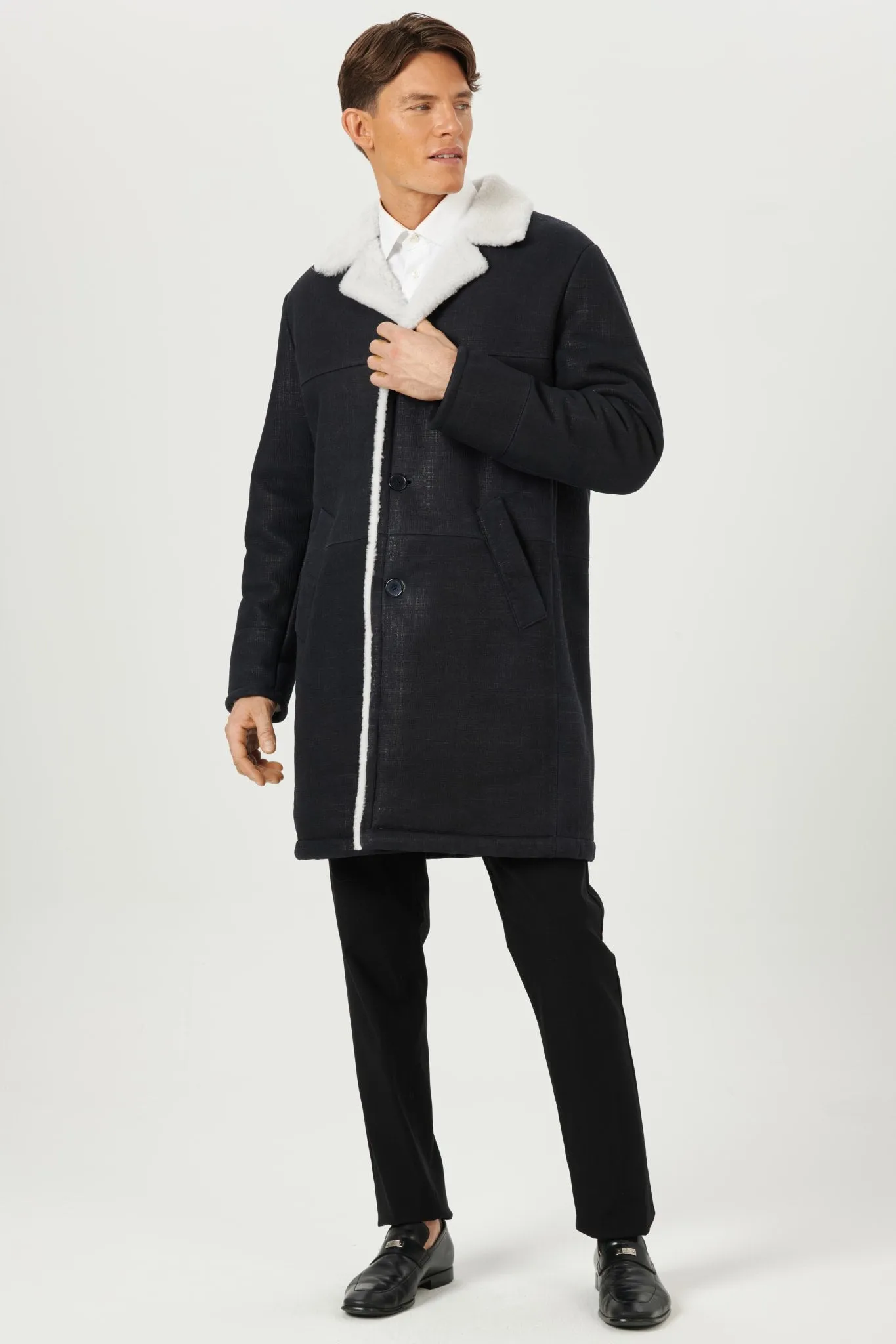 Men's Merino Shearling Lamb Short Coat