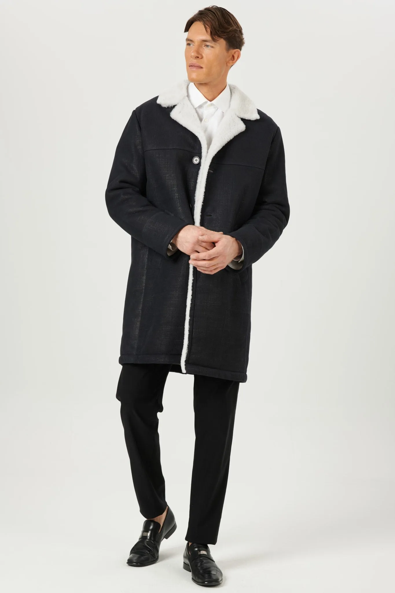 Men's Merino Shearling Lamb Short Coat