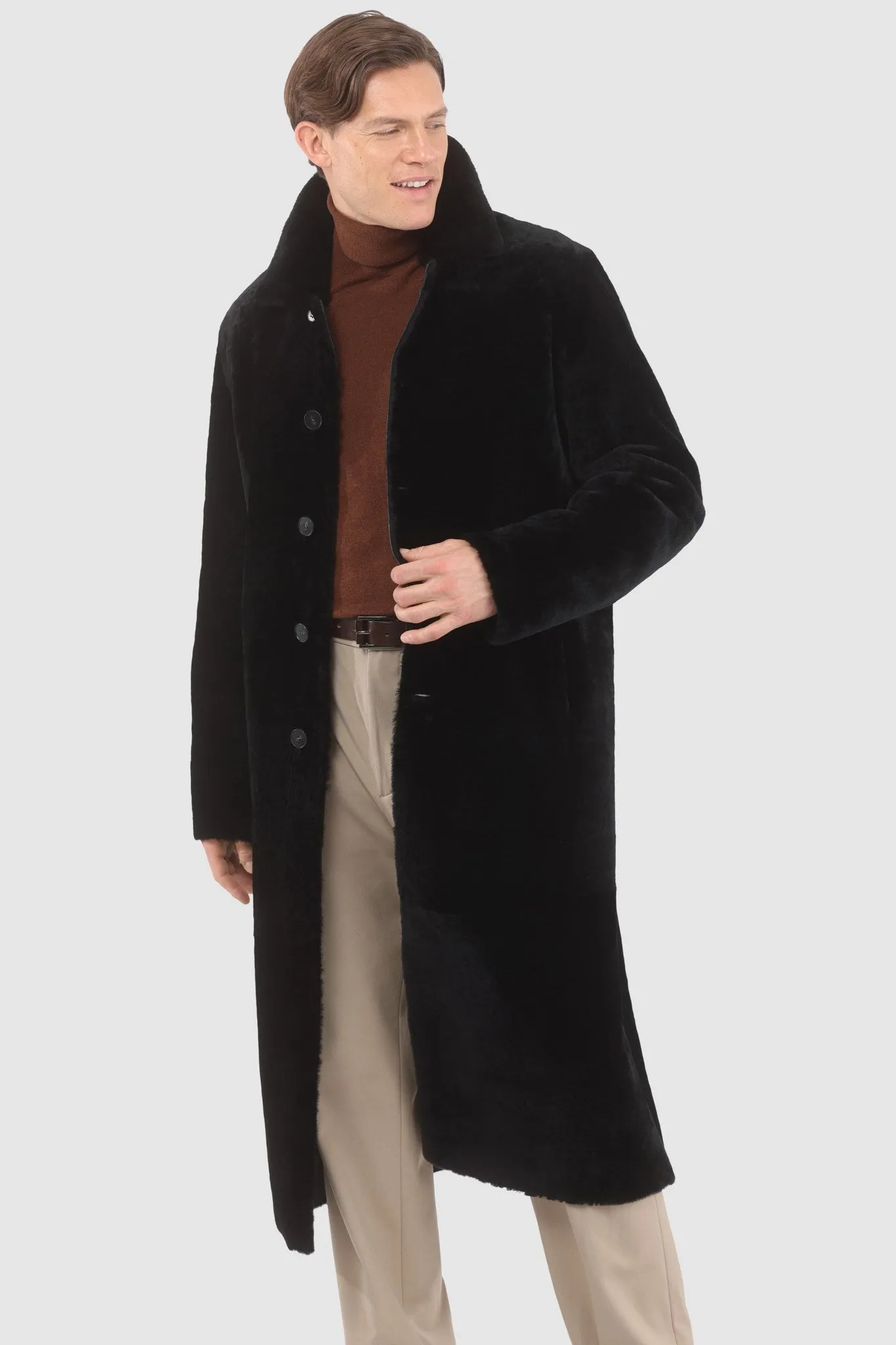 Men's Reversible Select Shearling Lamb Coat