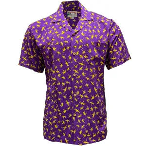 Midnight Bamboo Purple Hawaiian Shirt