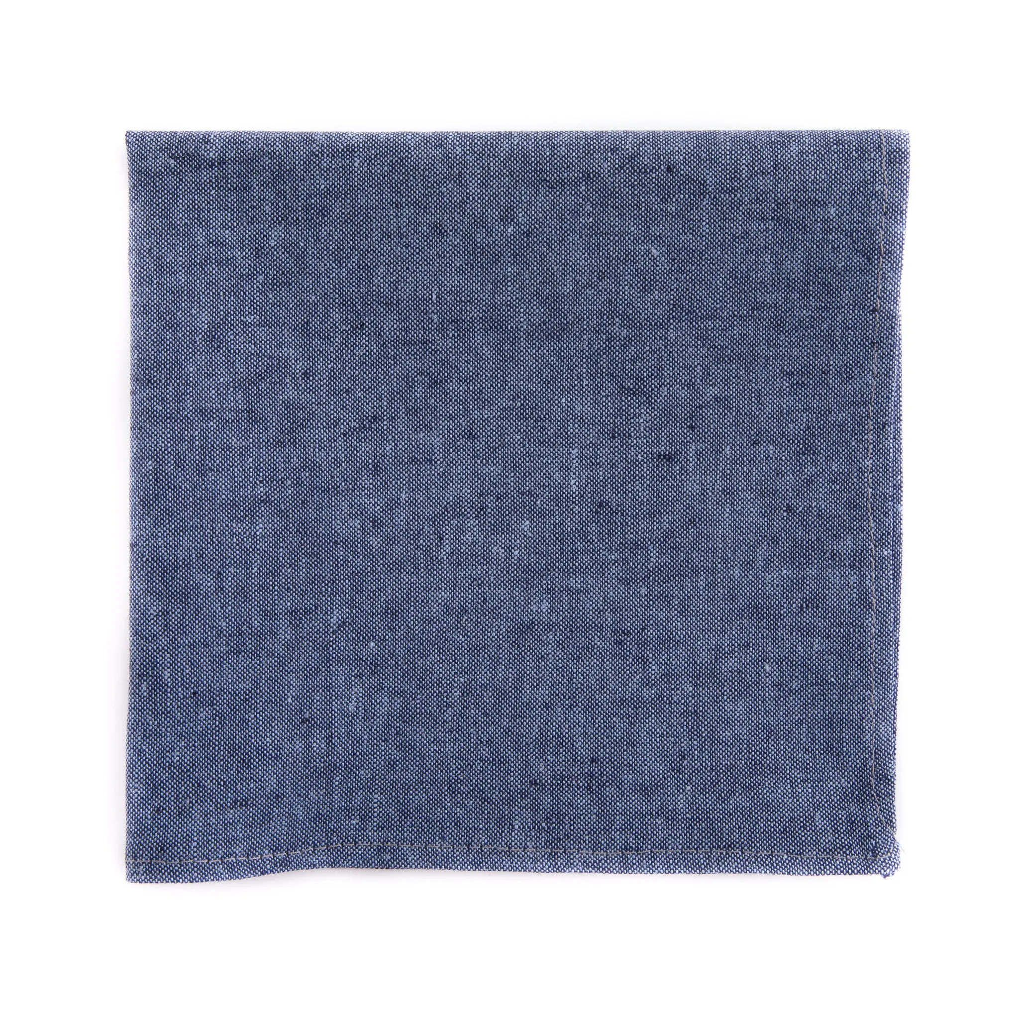 Nautical Blue Chambray Pocket Square