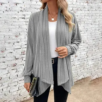 New All-Match Simple Stylish Long Sleeve Solid Color Elegant Slim