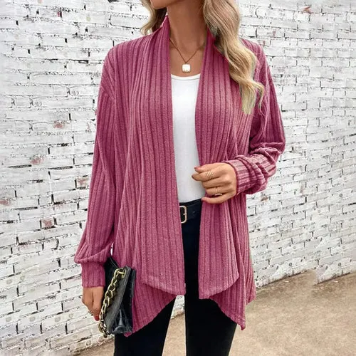 New All-Match Simple Stylish Long Sleeve Solid Color Elegant Slim