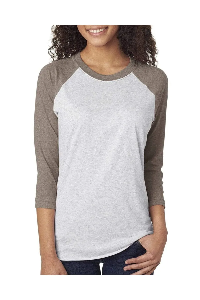 Next Level 6051: Unisex Triblend 3/4-Sleeve Raglan