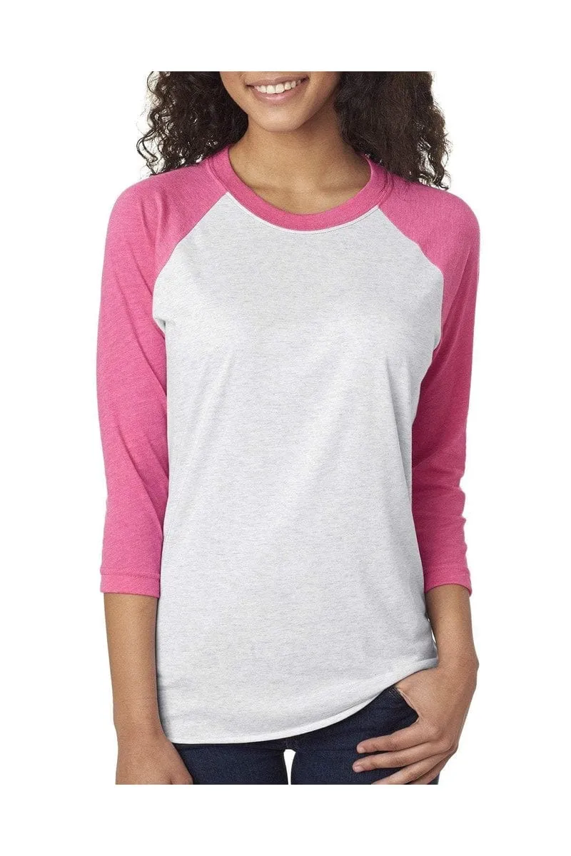 Next Level 6051: Unisex Triblend 3/4-Sleeve Raglan