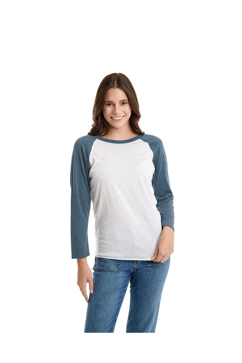 Next Level 6051: Unisex Triblend 3/4-Sleeve Raglan