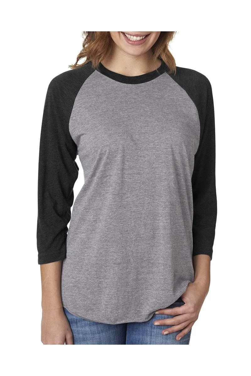 Next Level 6051: Unisex Triblend 3/4-Sleeve Raglan