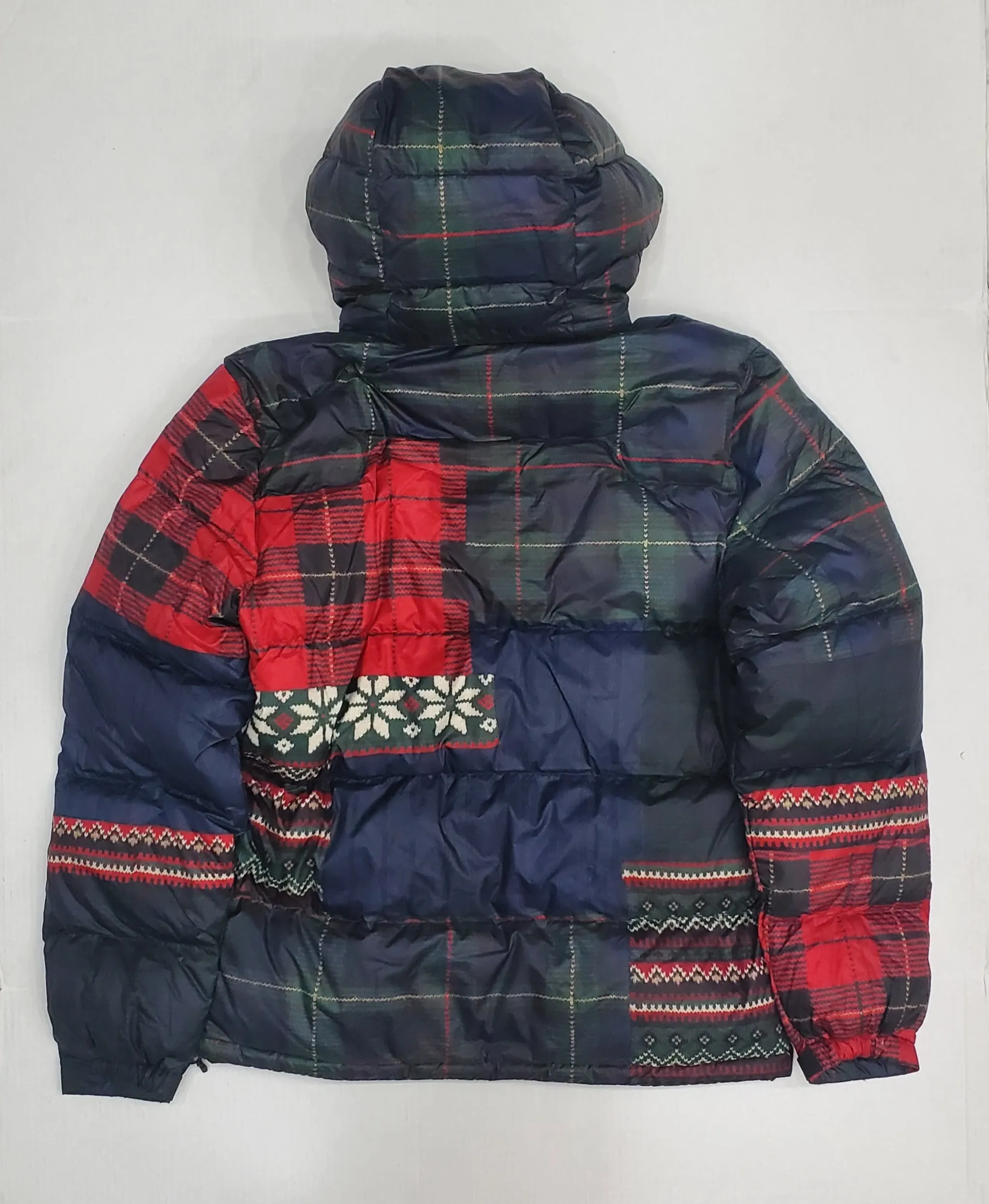 Nwt Polo Ralph Lauren Patchwork Printed Snowflake Down Jacket