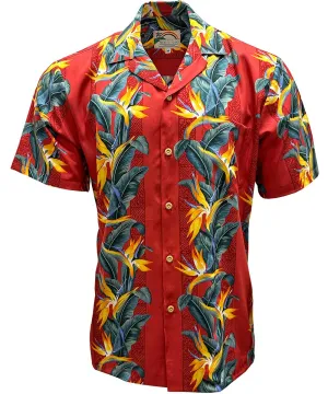 Paradise Panel Red Hawaiian Shirt