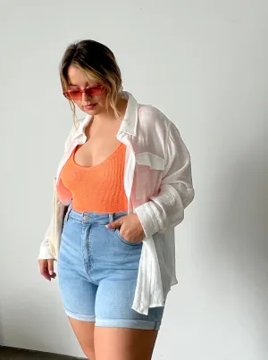 Plus Size Classic Denim Shorts