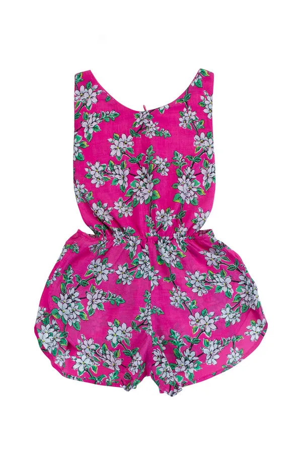 Poet Playsuit - Cerise Almond Blossom