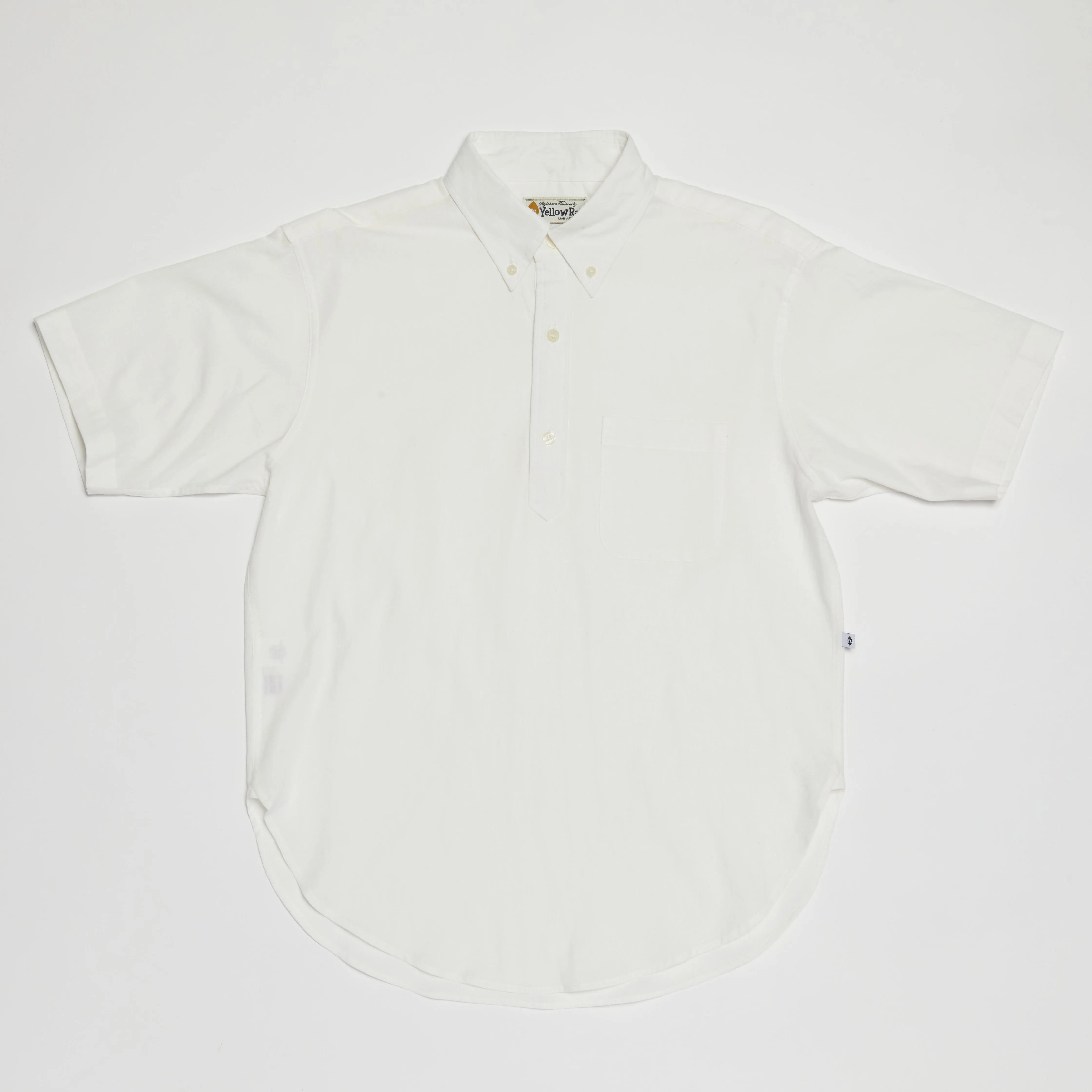 Pull-over Button-down Shirt (White)