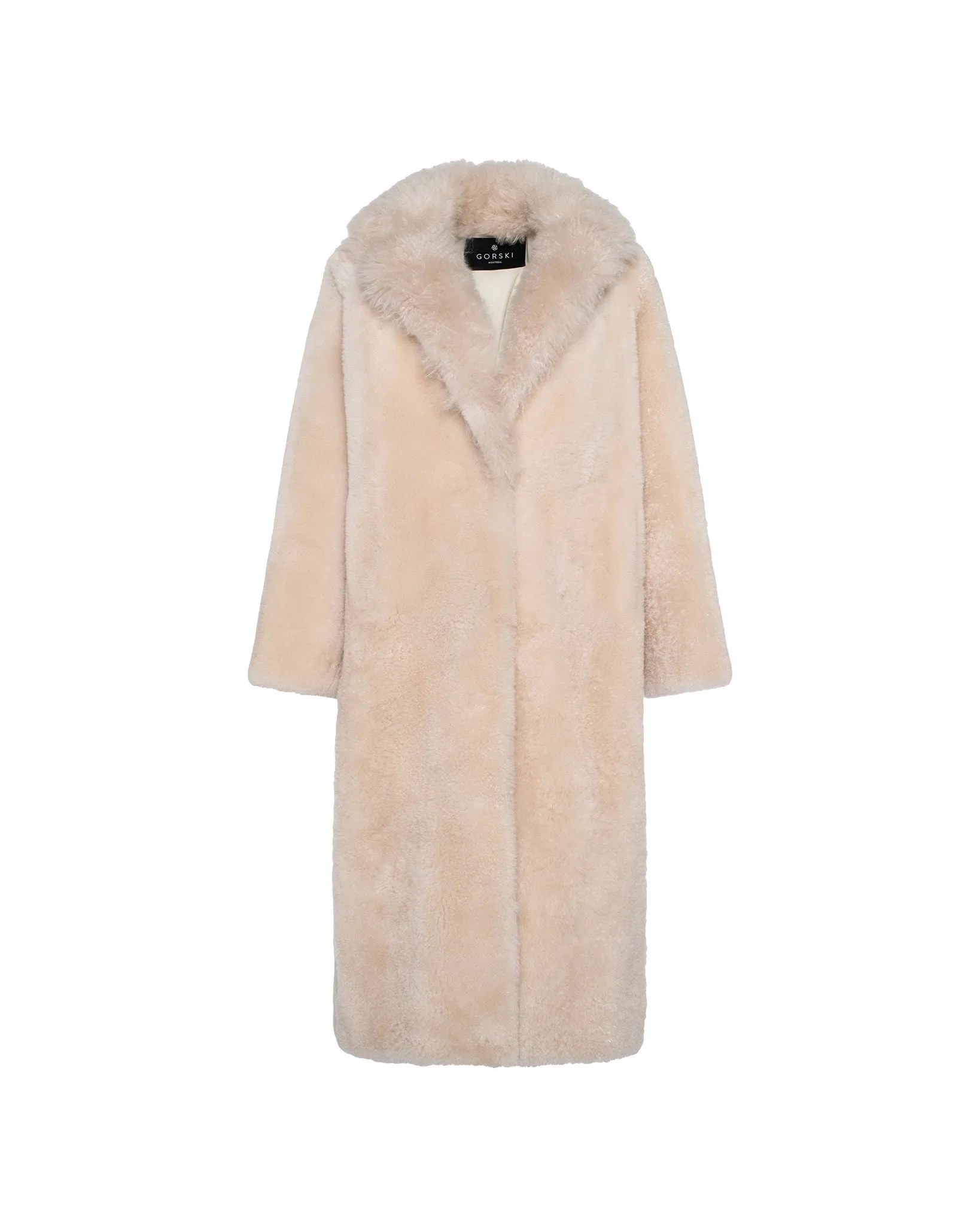 Sheared Select Cashmere Goat Coat with Select Cashmere Goat Collar