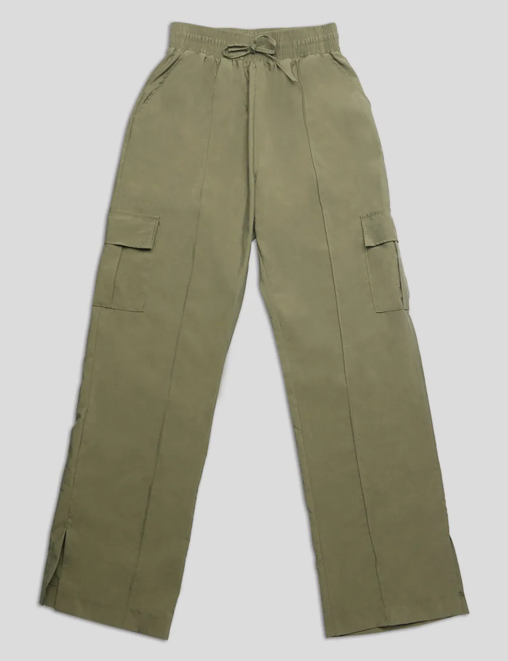 SPLIT HEM CARGO TROUSERS KHAKI