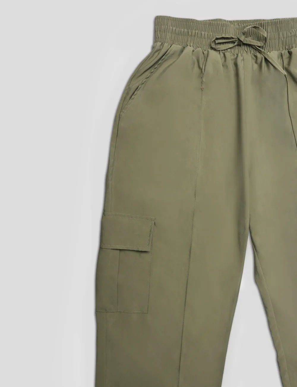 SPLIT HEM CARGO TROUSERS KHAKI