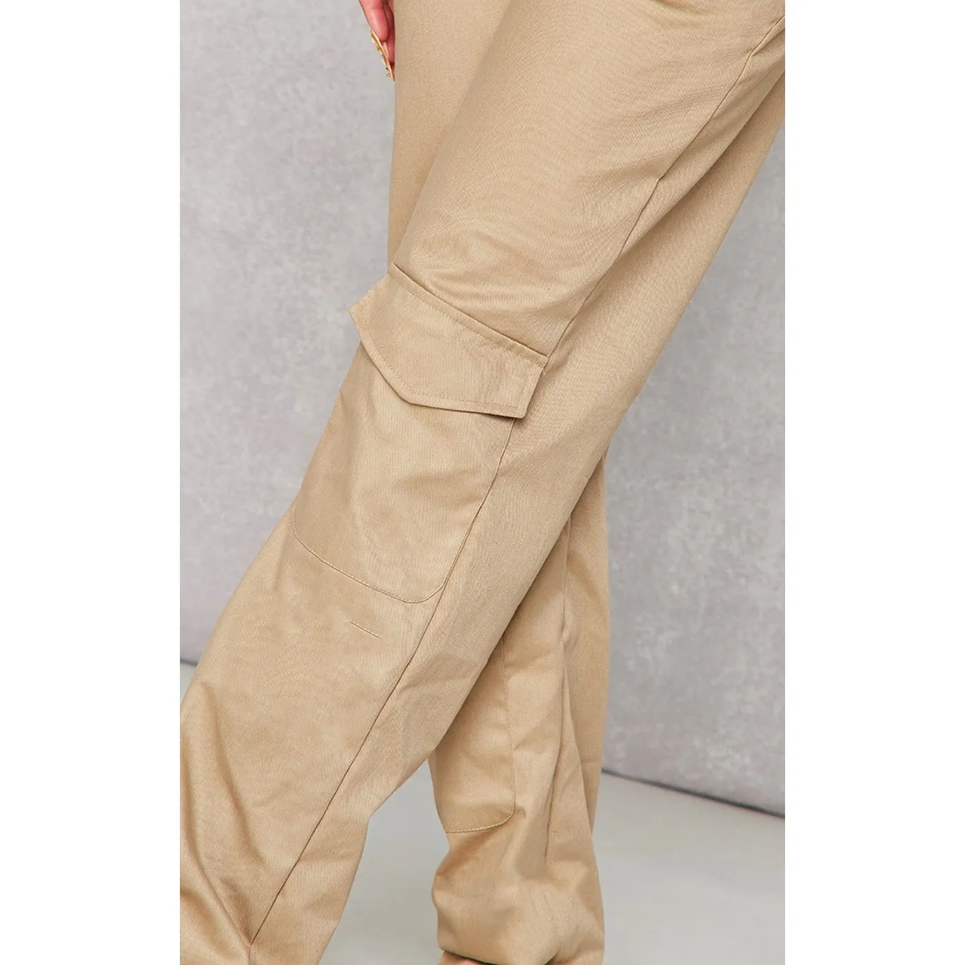 Stone Cargo Pocket Trousers