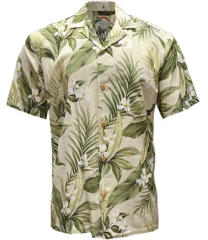 White Ginger Khaki Hawaiian Shirt