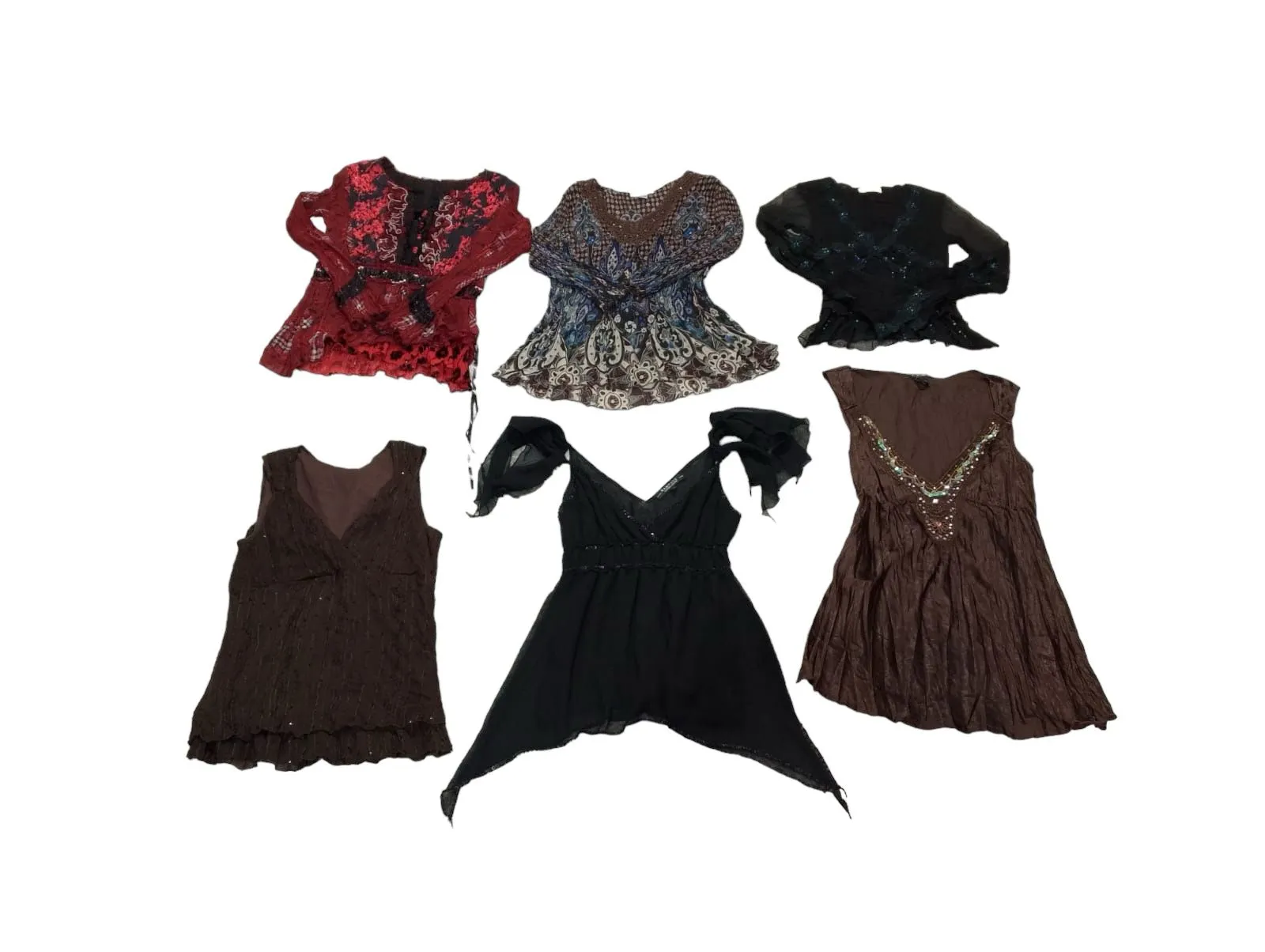 Y2k 2024 - Y2k Beaded Blouses - 12 pcs