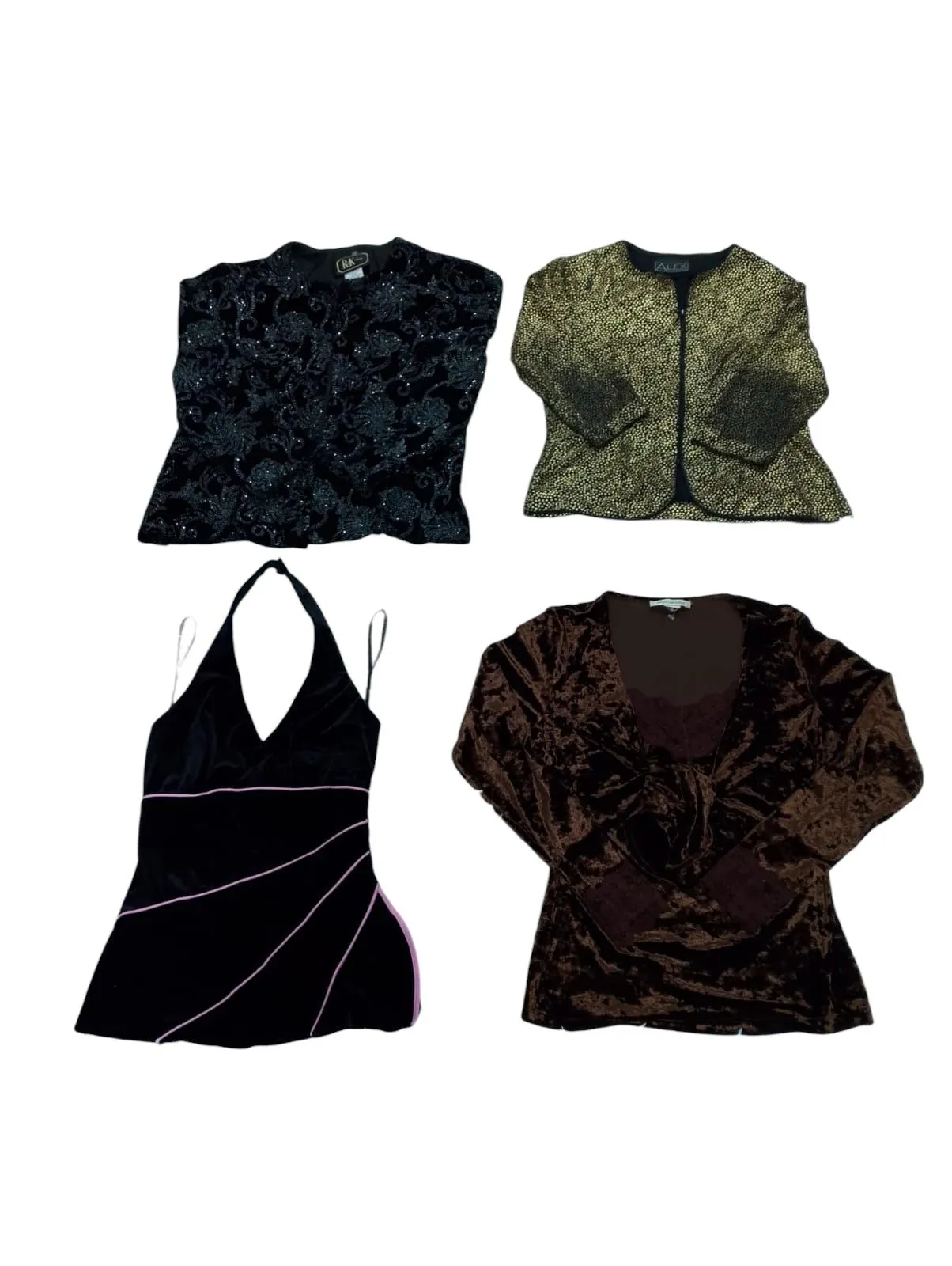 Y2k Style Velvet Blouses Mix - 18 pcs